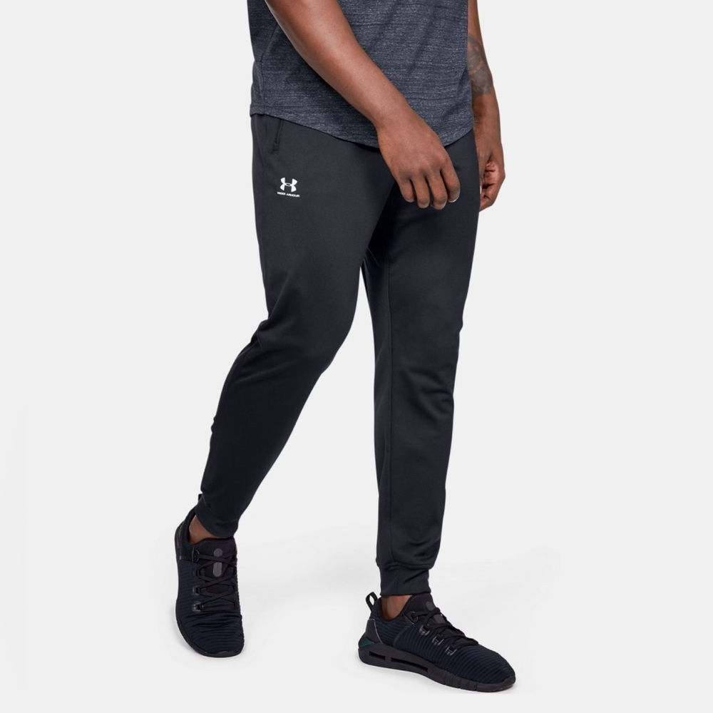 NWT [Under Armour] UA Sportstyle Classic Black Joggers Sweatpants Men’s S or L - Picture 2 of 14